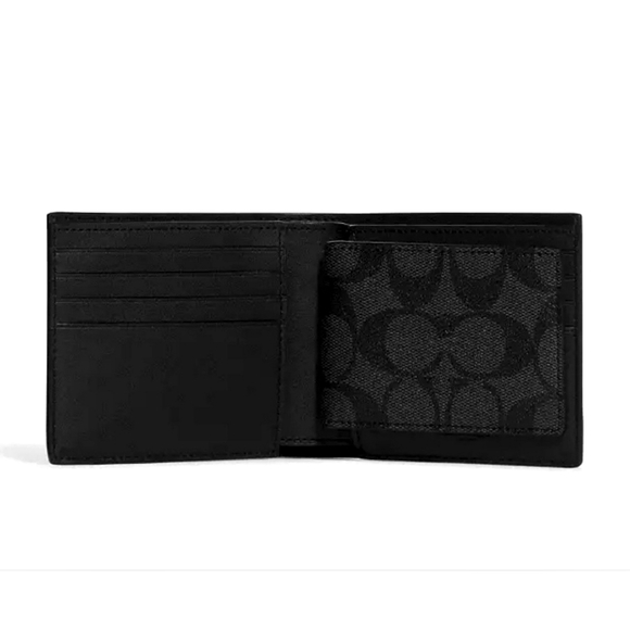 😈 Disney X Coach 3 In 1 Wallet In Signature Canvas With Patches & Gift Box - Picture 4 of 4